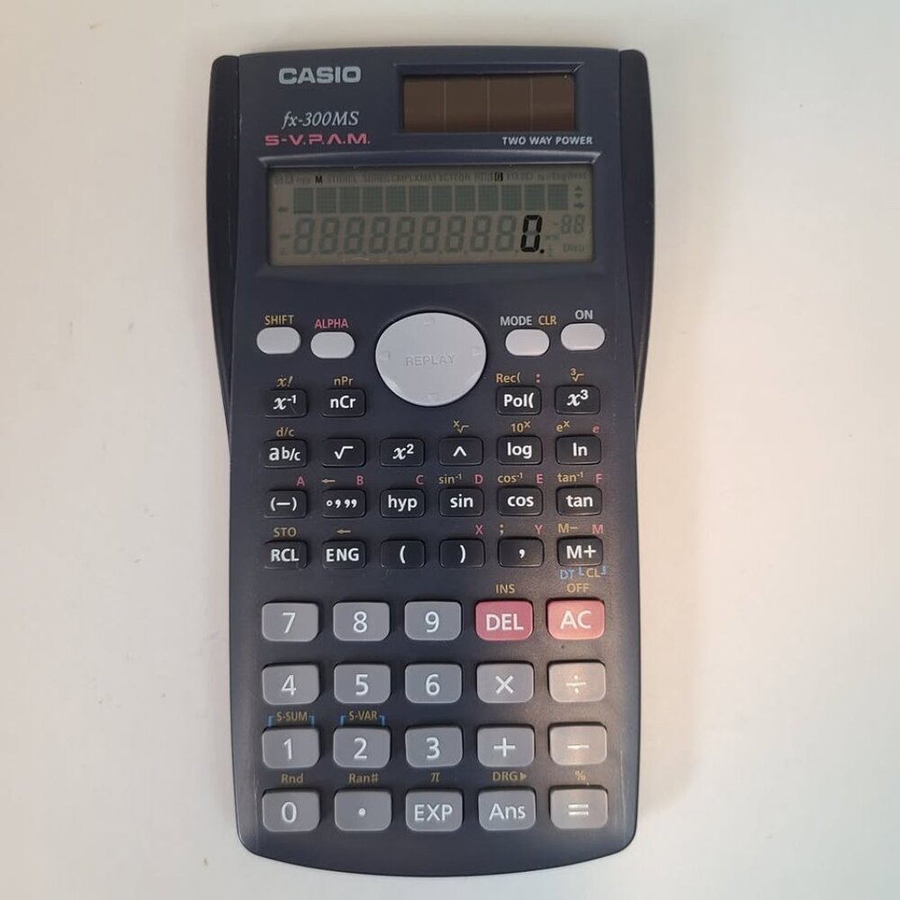 Casio fx-300MS Calculator Two Way Power